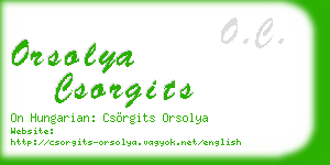 orsolya csorgits business card