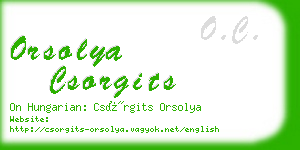 orsolya csorgits business card